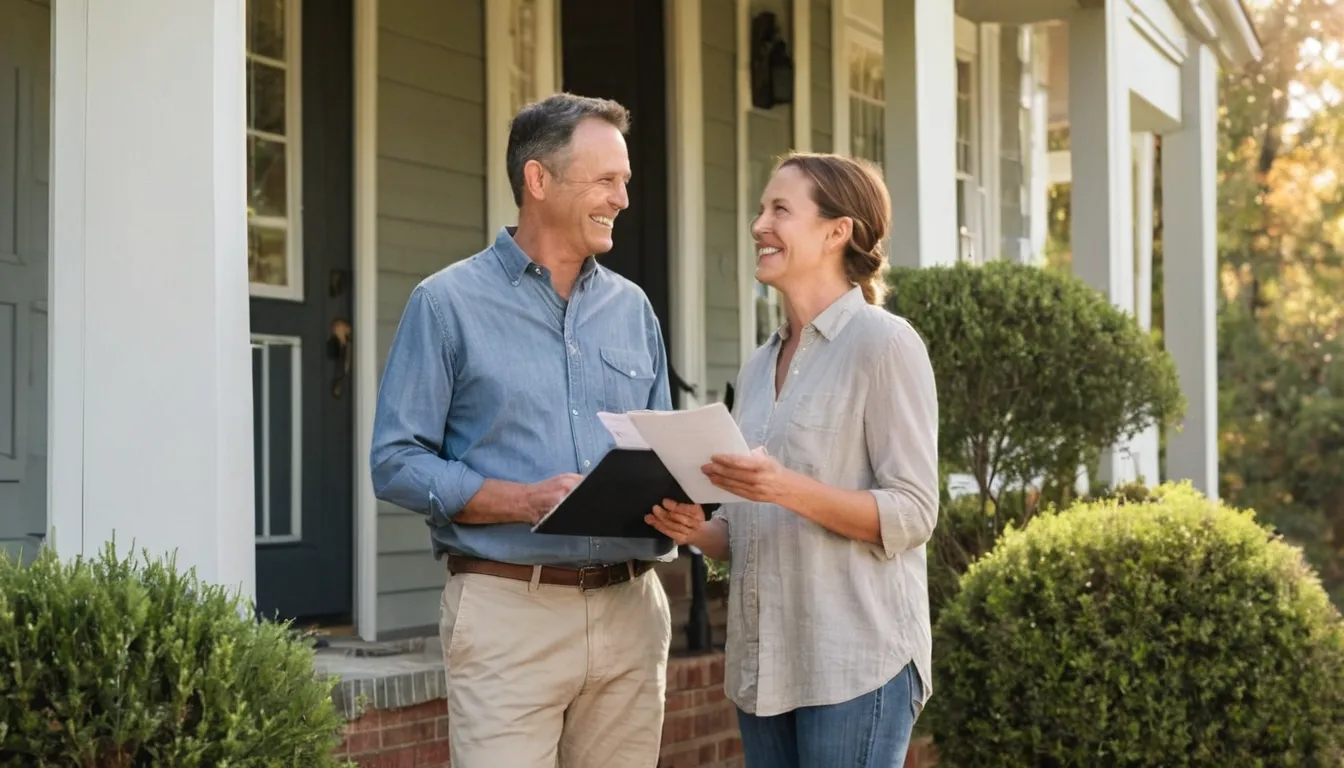 Homeowner talking with a septic provider in the Douglasville area